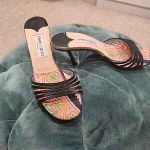 Jimmy Choo Black Slide in sandal 7.5, Great condition